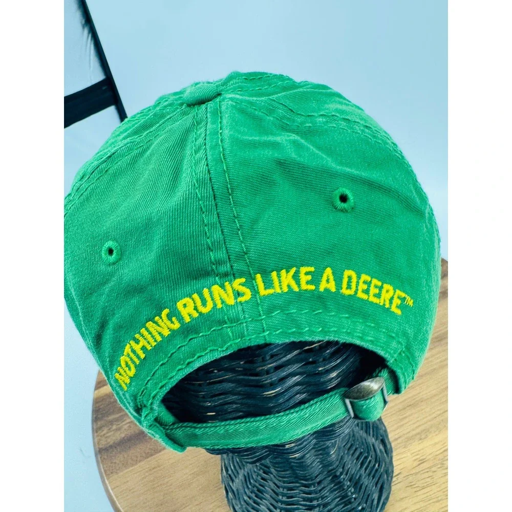 John Deere Hat‎ Baseball Cap Mens Green Embroidered Logo Combine Farm Tractor